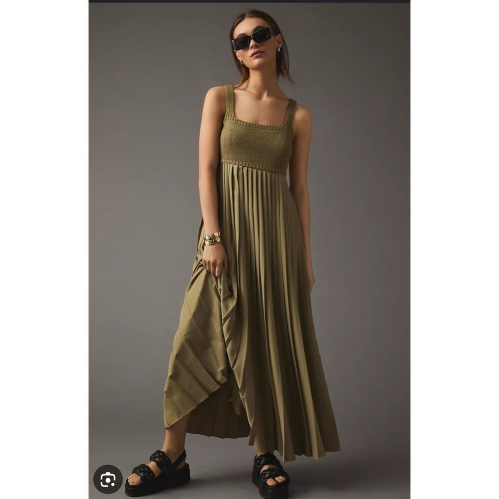 Elegant Olive Green Maxi Dress